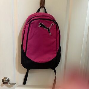Puma Hot Pink and Black Backpack, New with Tags
